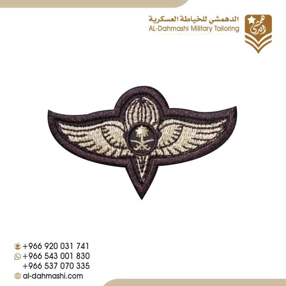 قماش بني تطريز بيج