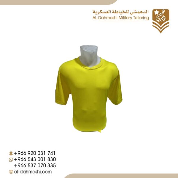 فنيله رياضية اصفر كوم قصير